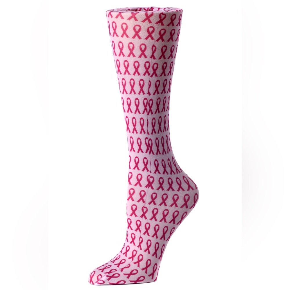 Pink Ribbon Knee-High Socks